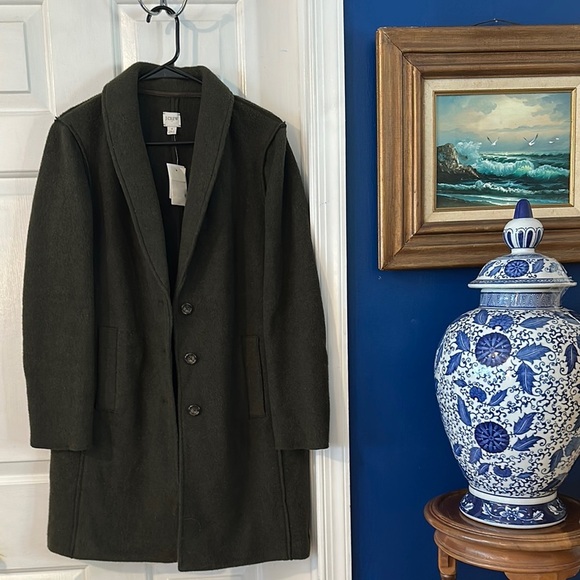 NWT Women’s J. Crew Olive Green Wool Blend 3 Button Jacket Size 4 - Picture 1 of 10